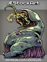 Yegga Blob Worm With Floating Eyes And Tentacles B by Jeshields