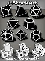 Assortment of Polyhedral Dice by Jeshields