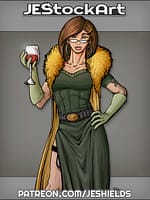 Beautiful Agent with Drinking Glass by Jeshields