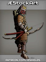Samurai In Sengoku Armor With Bow by Jeshields