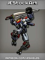 Jumping Transforming Robot Ninja With Sword by Jeshields