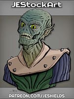 Wrinkled Alien Leader with Skull Face by Jeshields