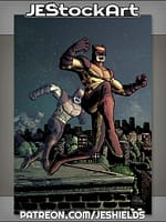 Animal Themed Vigilante Over City by CW