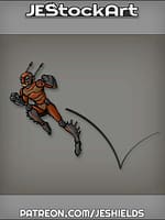 Miniature Insect Hero Leaping by Jeshields