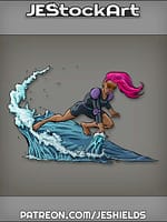 Water Controlling Super Heroine On Wave by Jeshields