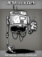 Dirty Floating Android with Soda Can by Jeshields