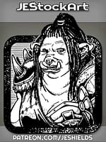 Female Pig-Faced Orc with Top Knot by Jeshields