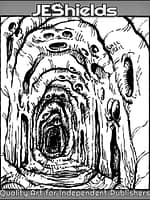 Dungeon Cavern Hallway with Alien Doorways by Jeshields