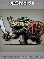 Humanoid Snail with Sword and Shell Shield by Jeshields and Ben Soto