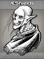 Undead Elf or Goblin Zombie with Balding Hair by Jeshields
