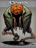 Creepy Pumpkin Jack in Cloak and Shoes by Jeshields and Ben Soto