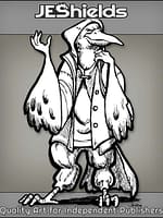Tall Avian Kenku Bird in Hood and Pants by Jeshields
