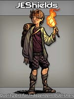 Teen Adventurer with Torch and Backpack by Jeshields and Ben Soto