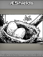 Tiny Fairy Inspects Nest with Eggs by Jeshields