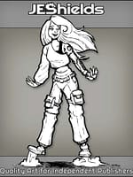 Bionic Girl with Rocket Feet by Jeshields