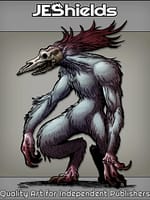 Wendigo Yeti Monster with Long Skull Head by Jeshields and Juan Gutierrez