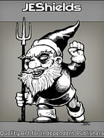 Mischievous Elf Holding a Pitchfork by Jeshields