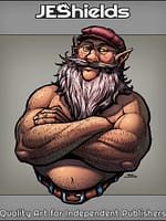 Shirtless Gnome Elf with Cap and Beard by Jeshields and Juan Gutierrez