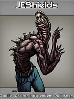 Fanged Monster with Spine Scales in Jeans by Jeshields and Juan Gutierrez