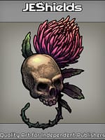 Skull and Spiky Thorned Flower by Jeshields and Juan Gutierrez