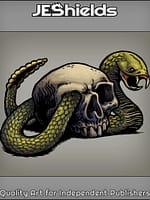 Snake Crawling through Skull by Jeshields and Juan Gutierrez