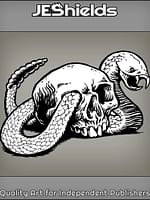 Snake Crawling through Skull by Jeshields