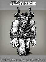 Dumb Minotaur with Large Horns by Jeshields