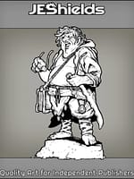 Fat Halfling Holding Pipe by Jeshields