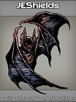 Bat with Open Wings by Jeshields