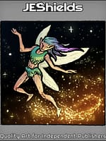 Fairy Flying In Night Space by Jeshields and Juan Gutierrez