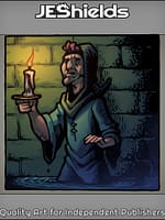 Hooded Man with Candle in Sewer by Jeshields and Juan Gutierrez
