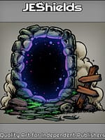 Dimensional Portal with Sign by Jeshields and Juan Gutierrez