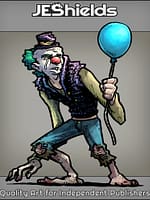 Sad Creepy Clown with Balloon by Jeshields and Juan Gutierrez