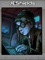 Female Computer Hacker in Van by Jeshields and Juan Gutierrez