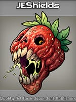 Strawberry Skull with Sharp Teeth by Jeshields and Juan Gutierrez
