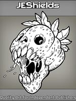 Strawberry Skull with Sharp Teeth by Jeshields
