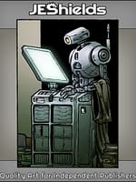 Library Book Droid in Robes by Jeshields and Juan Gutierrez