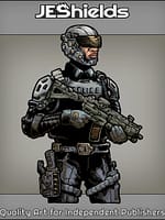 Police Cop with Liquid Rifle by Jeshields and Juan Gutierrez