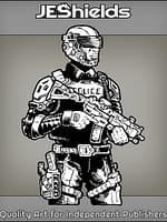 Police Cop with Liquid Rifle by Jeshields