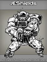 Domed Mech with Weapon by Jeshields