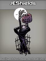 Pumpkin Head under Moon by Jeshields and Juan Gutierrez
