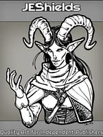 Horned Elven Mage by Jeshields