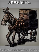 Donkey Pulls Wooden Cart by Jeshields and Juan Gutierrez