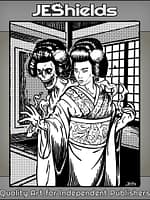 Geisha with Vengeful Ghost by Jeshields