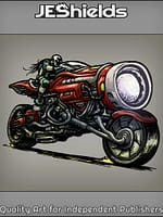 Massive Cyberpunk Motorcycle by Jeshields and Juan Gutierrez