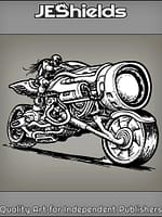Massive Cyberpunk Motorcycle by Jeshields