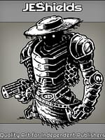 Robot Cowboy with Pistol by Jeshields