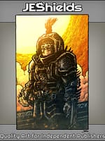 Weird Warrior in Desert Sun by Jeshields and Juan Gutierrez