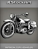 WeatheredHistoricalMotorcycleWithSidebags by Jeshields