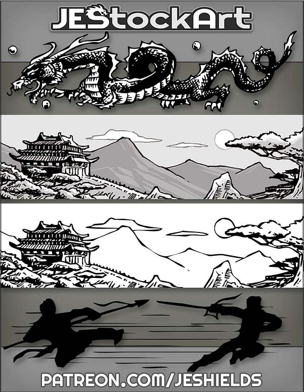 Asian Oriental Theme Illustrations by Jeshields